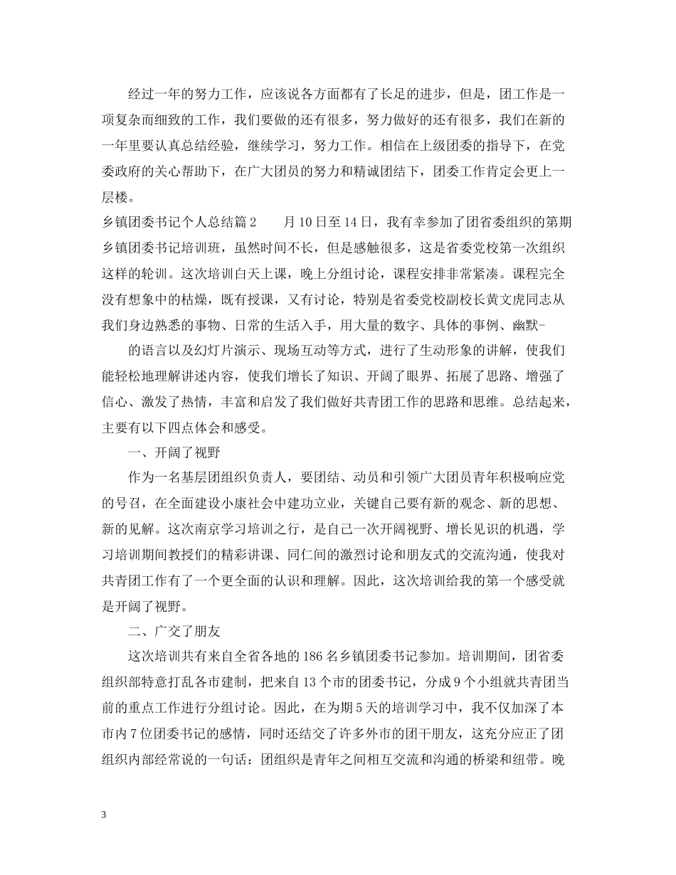 乡镇团委书记个人总结2_第3页