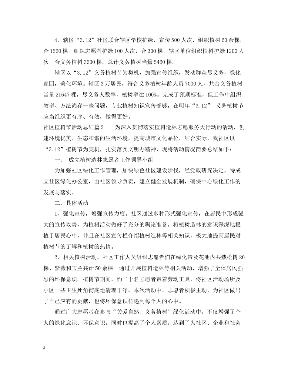 社区年植树活动总结范例_第2页
