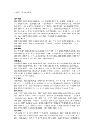 中国现代史部分名词解释