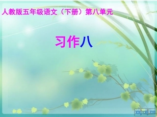 五年级语文(下册)第八单元习作