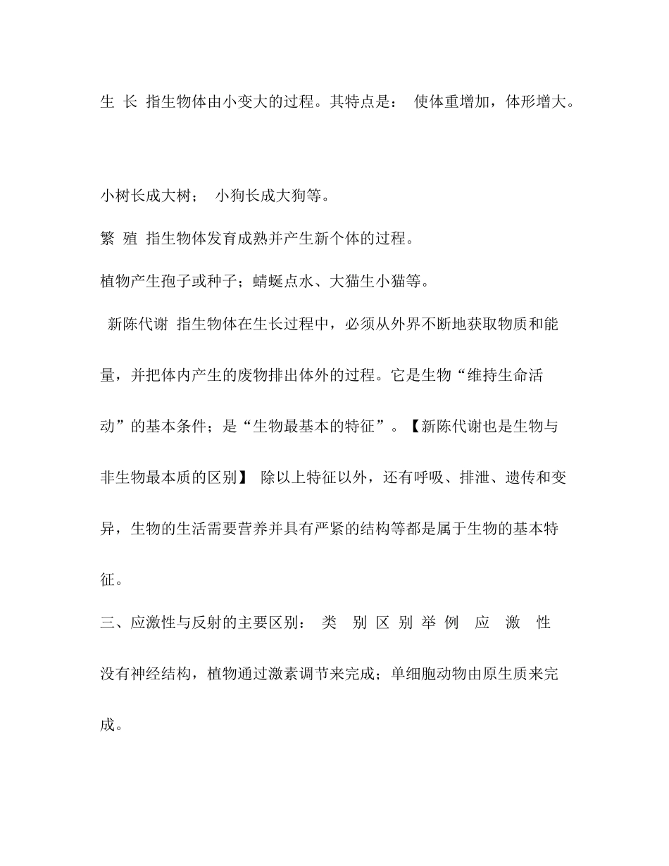 中考生物总复习人教版生物中考知识点整理提纲总结_第2页