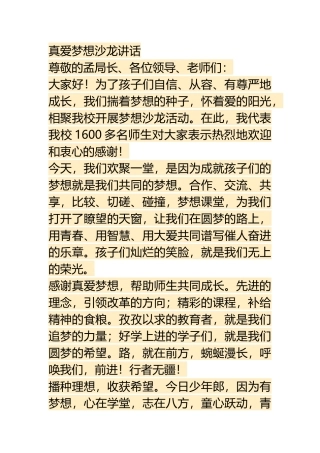 康维永真爱梦想沙龙讲话