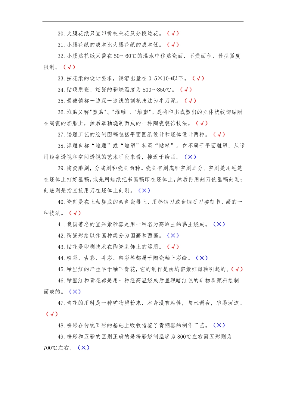 陶瓷装饰工大赛决赛题库300道_第3页