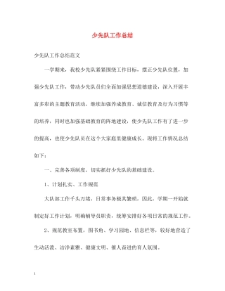 少先队工作总结22