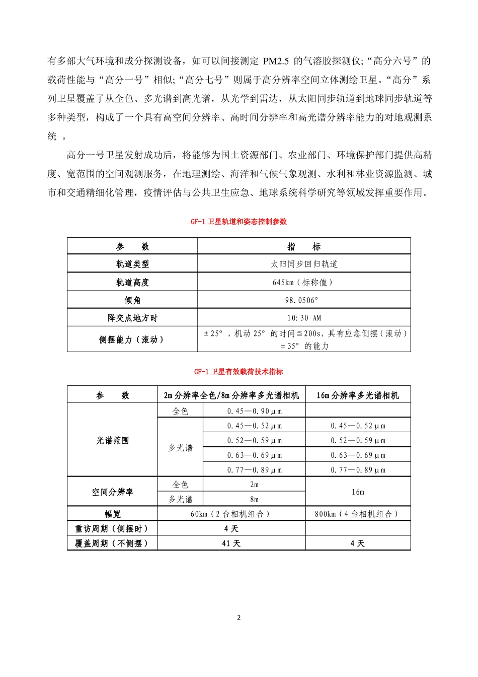 高分卫星参数_第2页