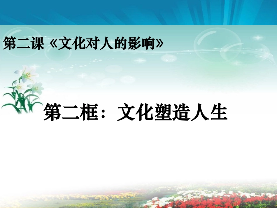 文化塑造人生_第1页