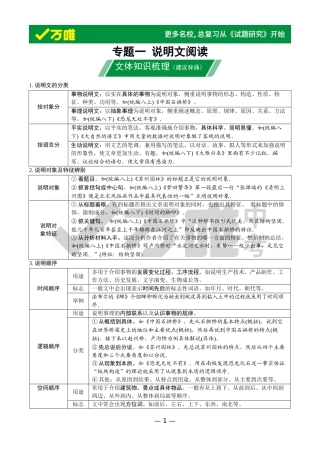 文体知识梳理-说明文