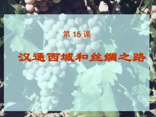 汉通西域和丝绸之路_课件