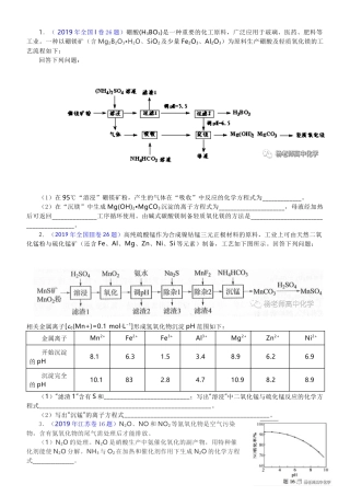 高考陌生反应方程式训练