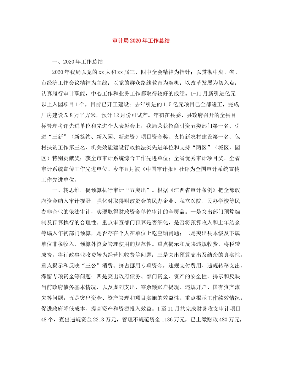 审计局年工作总结_第1页