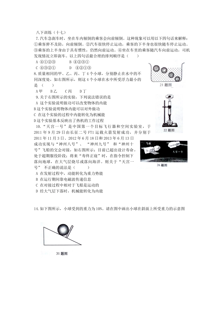 八下训练（十七）_第1页