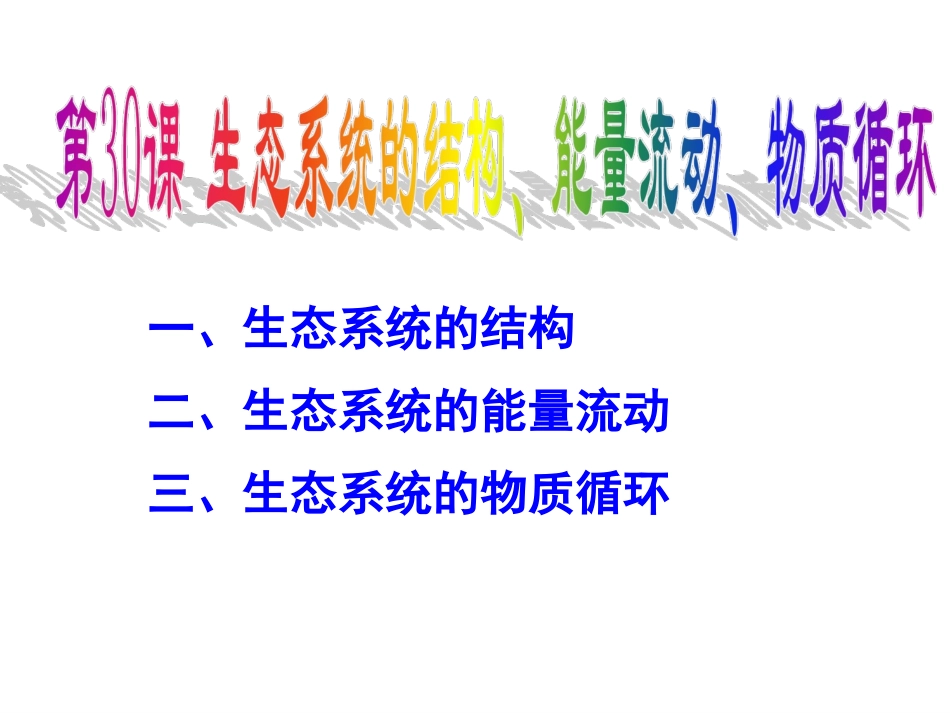 《生态系统的结构》复习课件_第1页