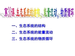 《生态系统的结构》复习课件