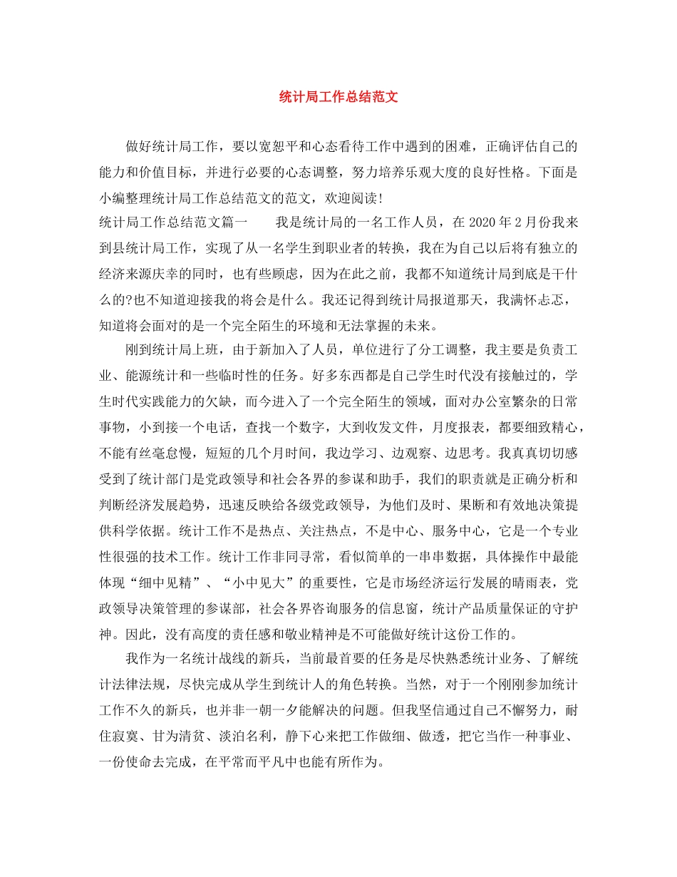 统计局工作总结范文 _第1页