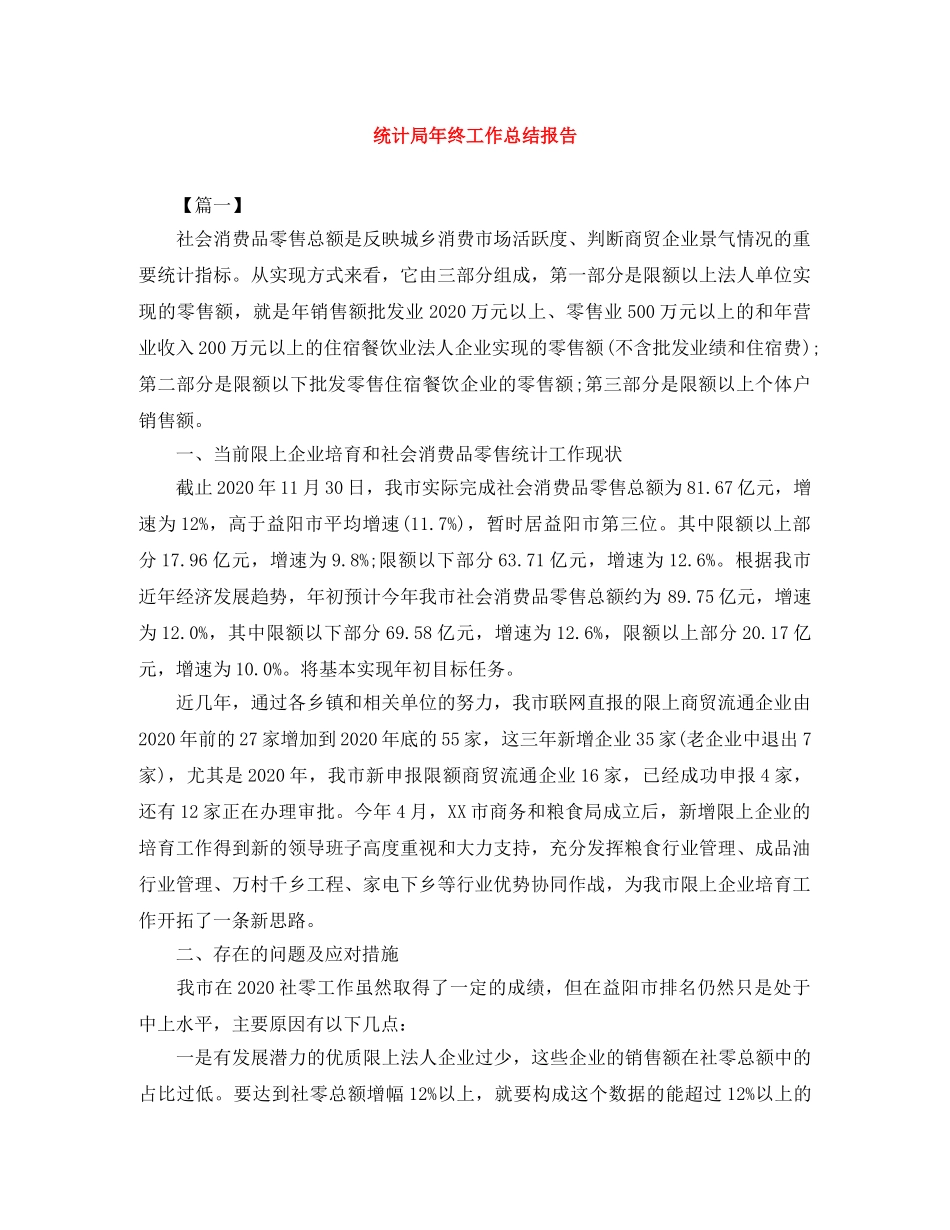 统计局年终工作总结报告 _第1页