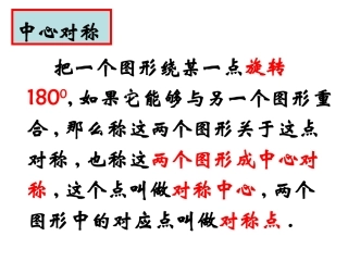 中心对称与中心对称图形练习课（很实用）