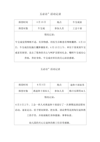 五必访”活动记录