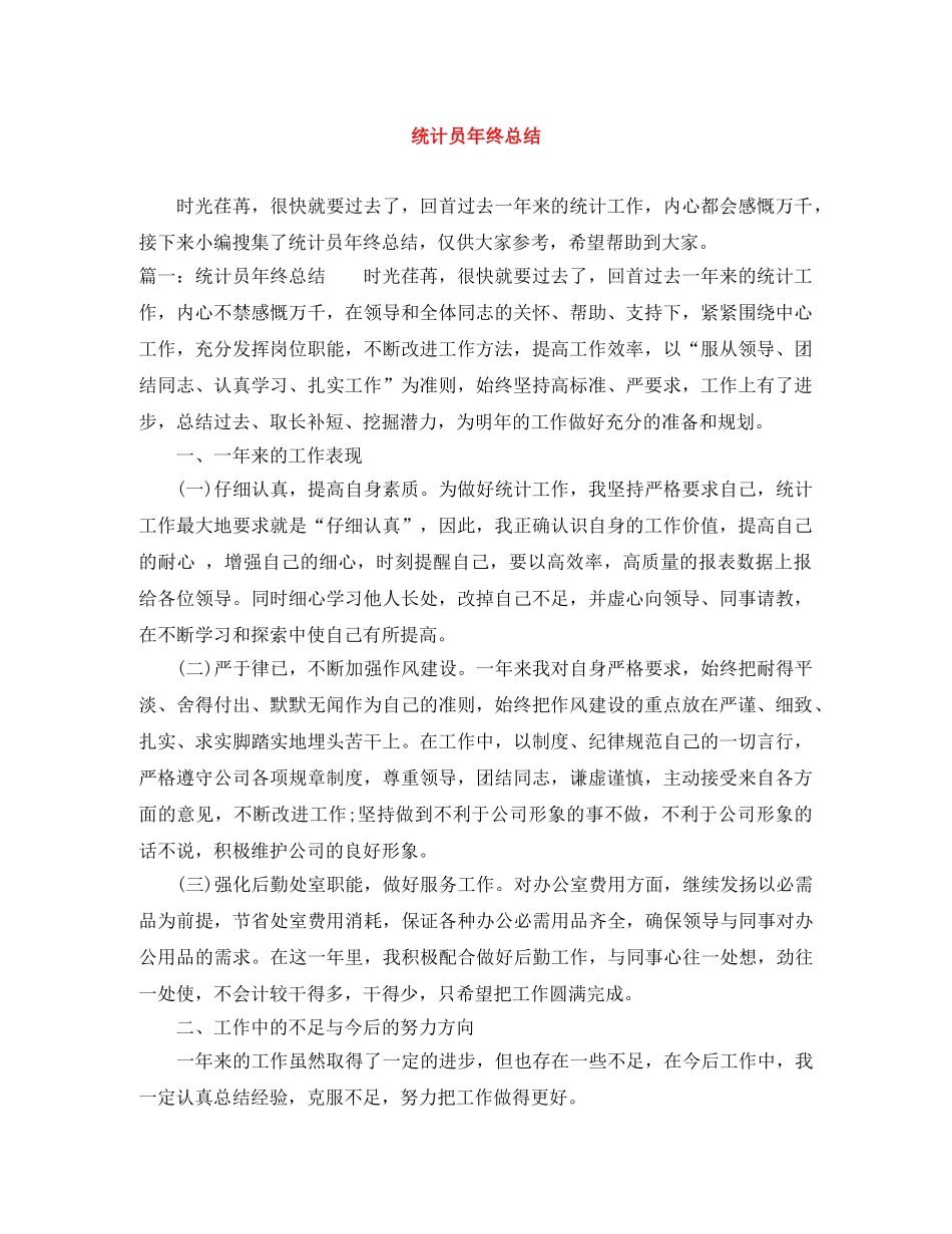 统计员年终总结 _第1页