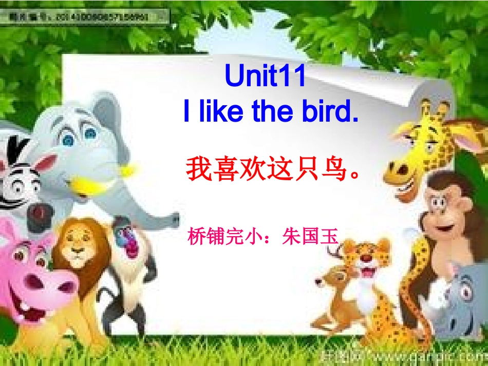 三年级上册Unit_11_I_like_the_bird_第1页