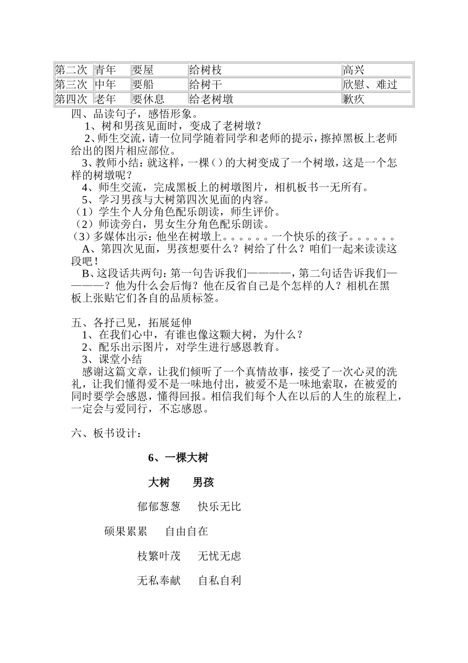 一棵大树教案 (2)_第2页