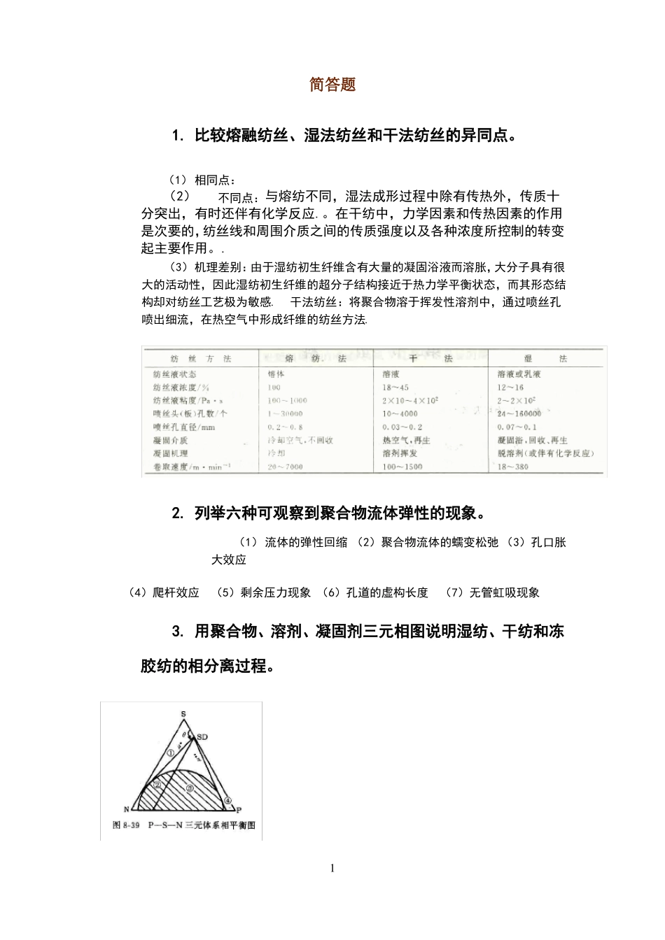 高分子材料成型原理沈新元简答题答案1_第1页