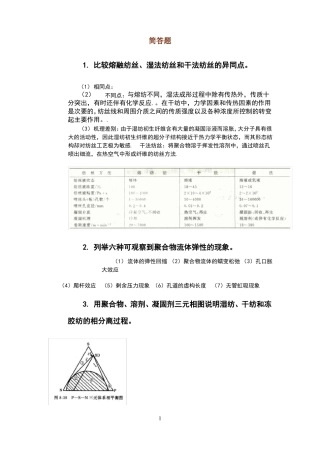 高分子材料成型原理沈新元简答题答案1