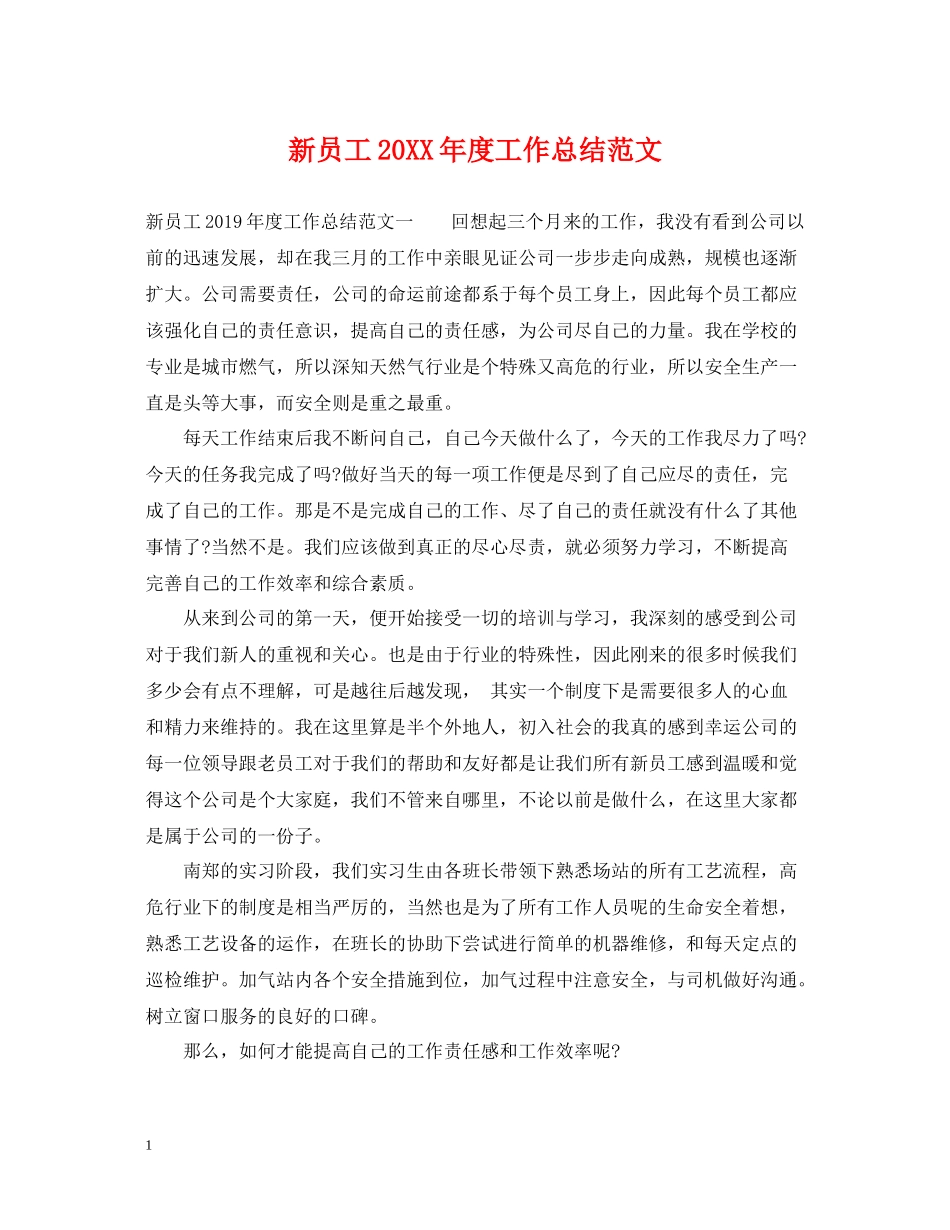 新员工度工作总结范文_第1页