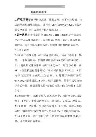 露地番茄种植技术方案