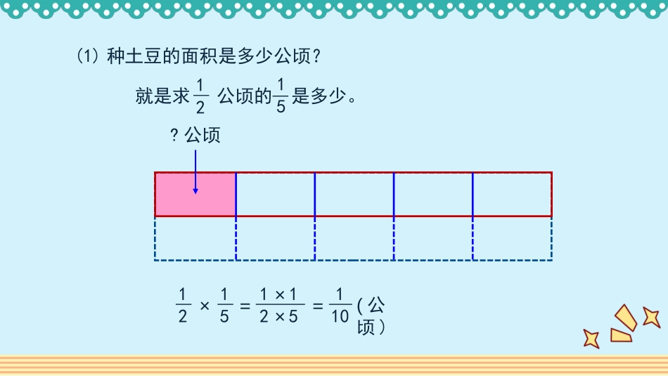 人教版2019学年小学数学六年级上册一_第2课时_《分数乘分数》教学课件_第3页