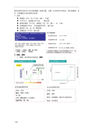 高分子物理大题整理