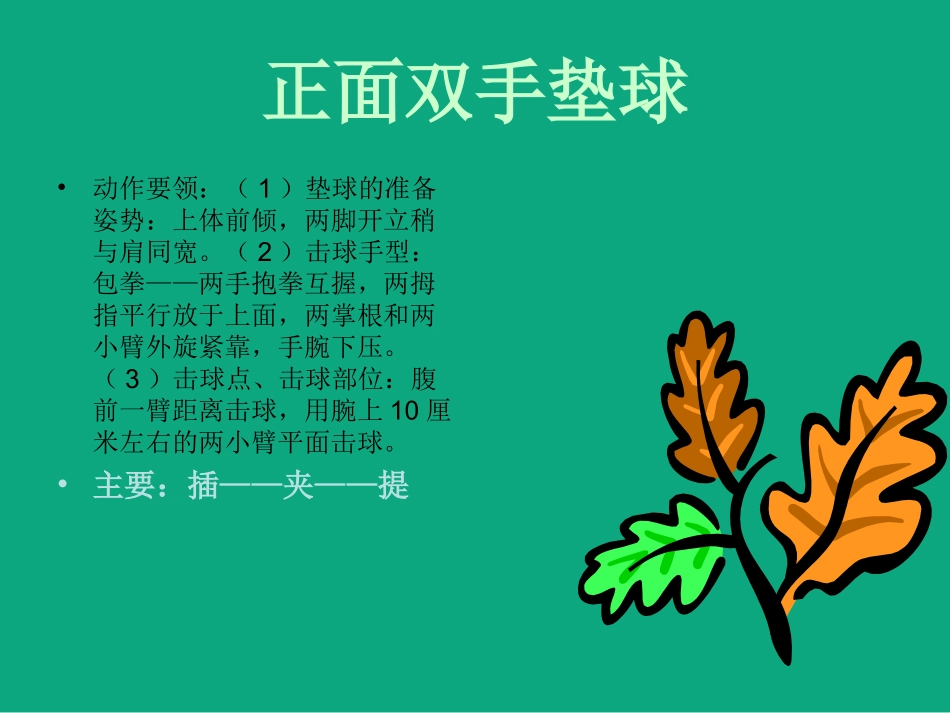 小学体育《排球正面双手垫球》课件_第2页