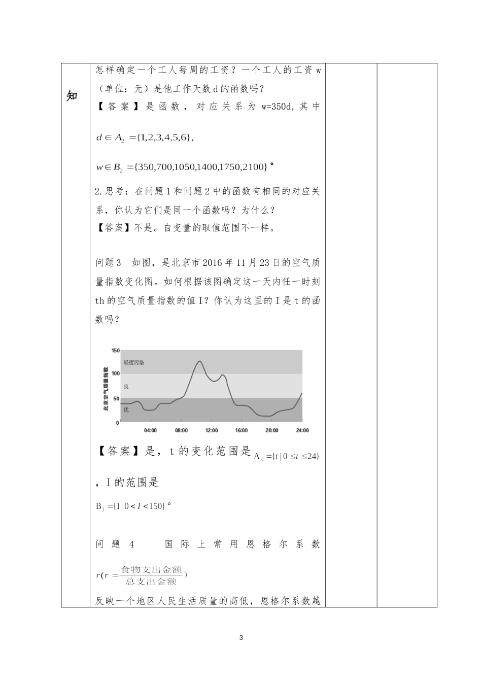 新教材高中数学必修第一册第三章311《函数的概念》第一课时教学设计_第3页