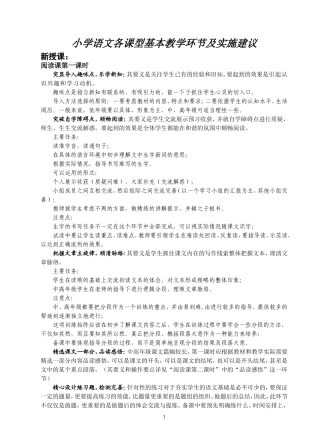 小学语文典型课型基本教学环节[1]1