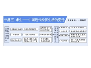 专题五中国近代经济生活的变迁