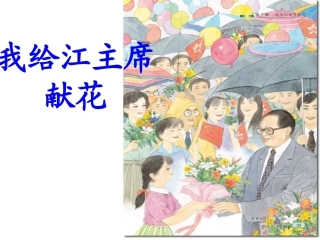 我给江主席献花