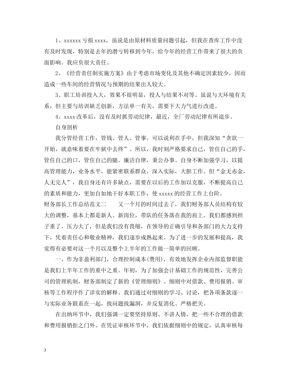 2020年财务部长工作总结范文_第3页