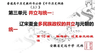 辽夏金元的统治