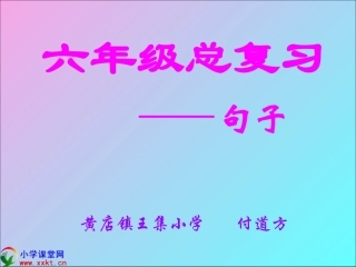 六年级语文下册《句子复习》PPT课件