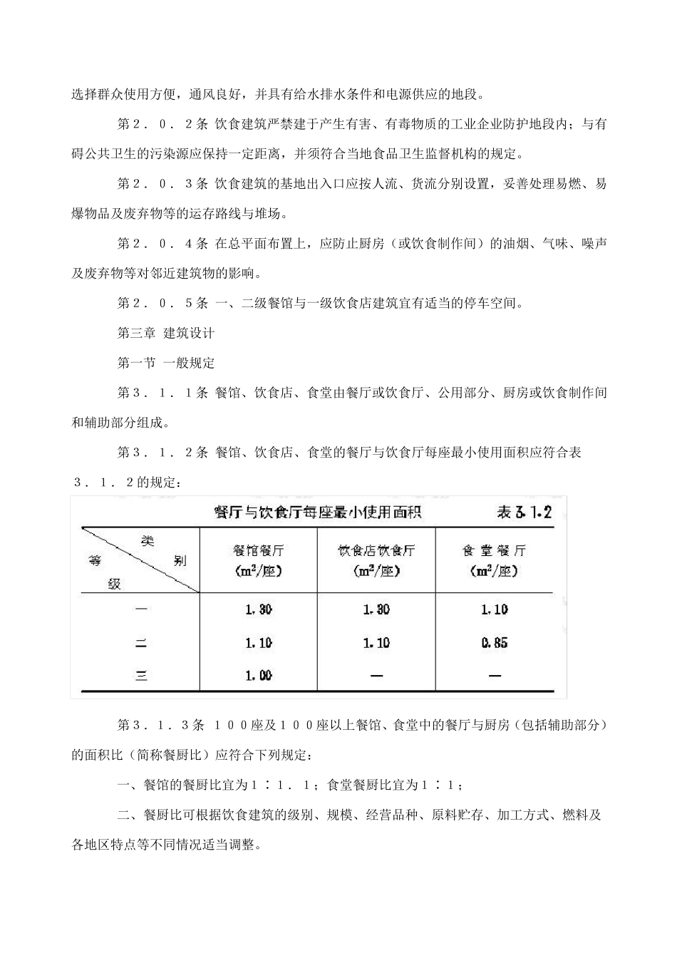 饮食建筑设计规范JGJ_第2页
