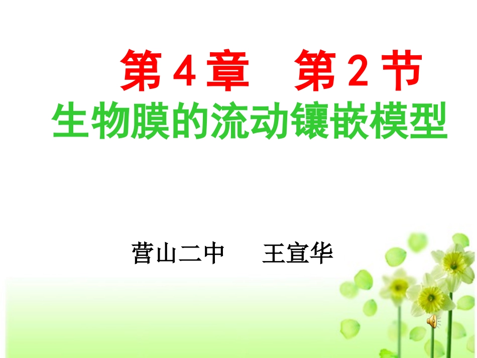 细胞膜的流动镶嵌模型（最新）_第1页
