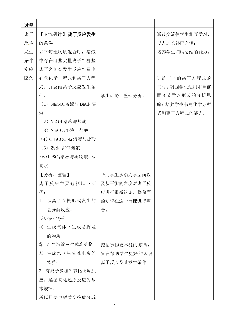 《离子反应发生的条件》（鲁科版选修4）教案_第2页