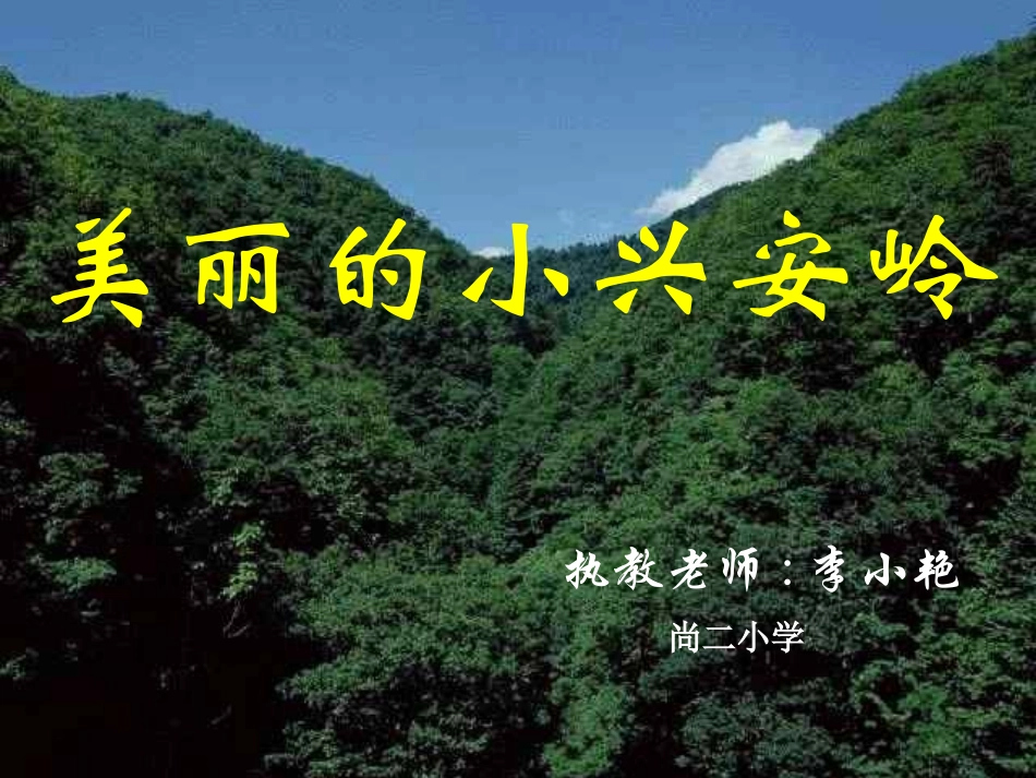 美丽的小兴安岭 (2)_第1页
