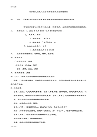 门诊心跳呼吸骤停抢救应急演练预案