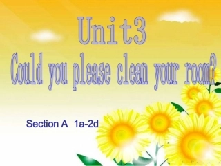 人教版八年级英语下册：Unit3CouldyoupleasecleanyourroomSectionA1a-2d（共14张PPT）