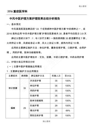 2016中医护理方案总结