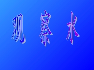 观察水PPT