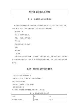 铝及铝合金材料简介