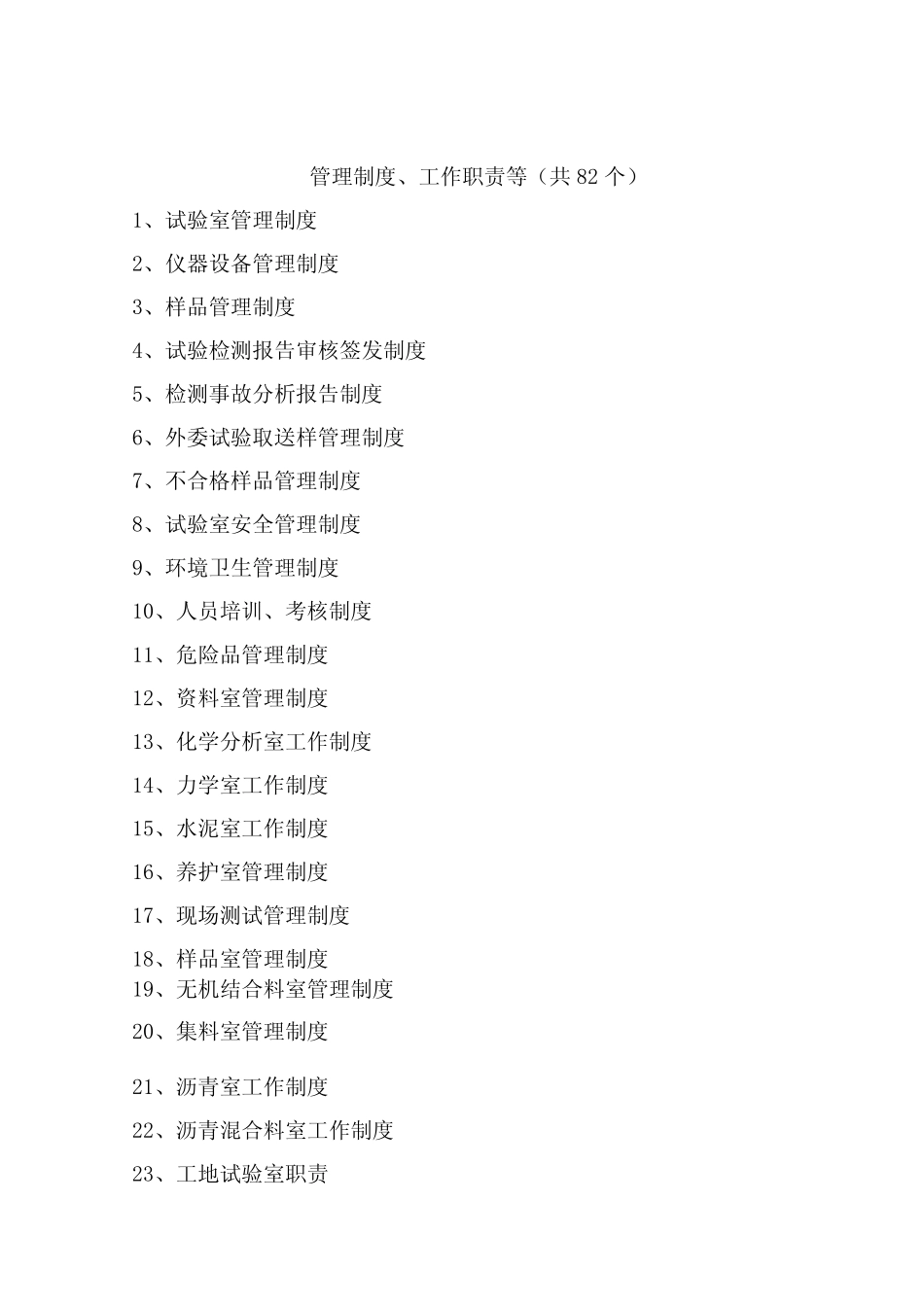 工地试验室管理制度和岗位职责仪器操作规程 _第1页