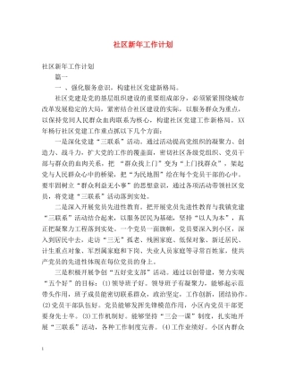 社区新年工作计划2 