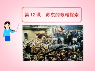 （新课标）九年级历史下册第12课苏东的艰难探索课件北师大版